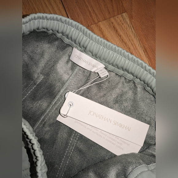 6. NWT JONATHAN SIMKHAI DOAH VEGAN LEATHER SHORTS - Picture 10 of 12